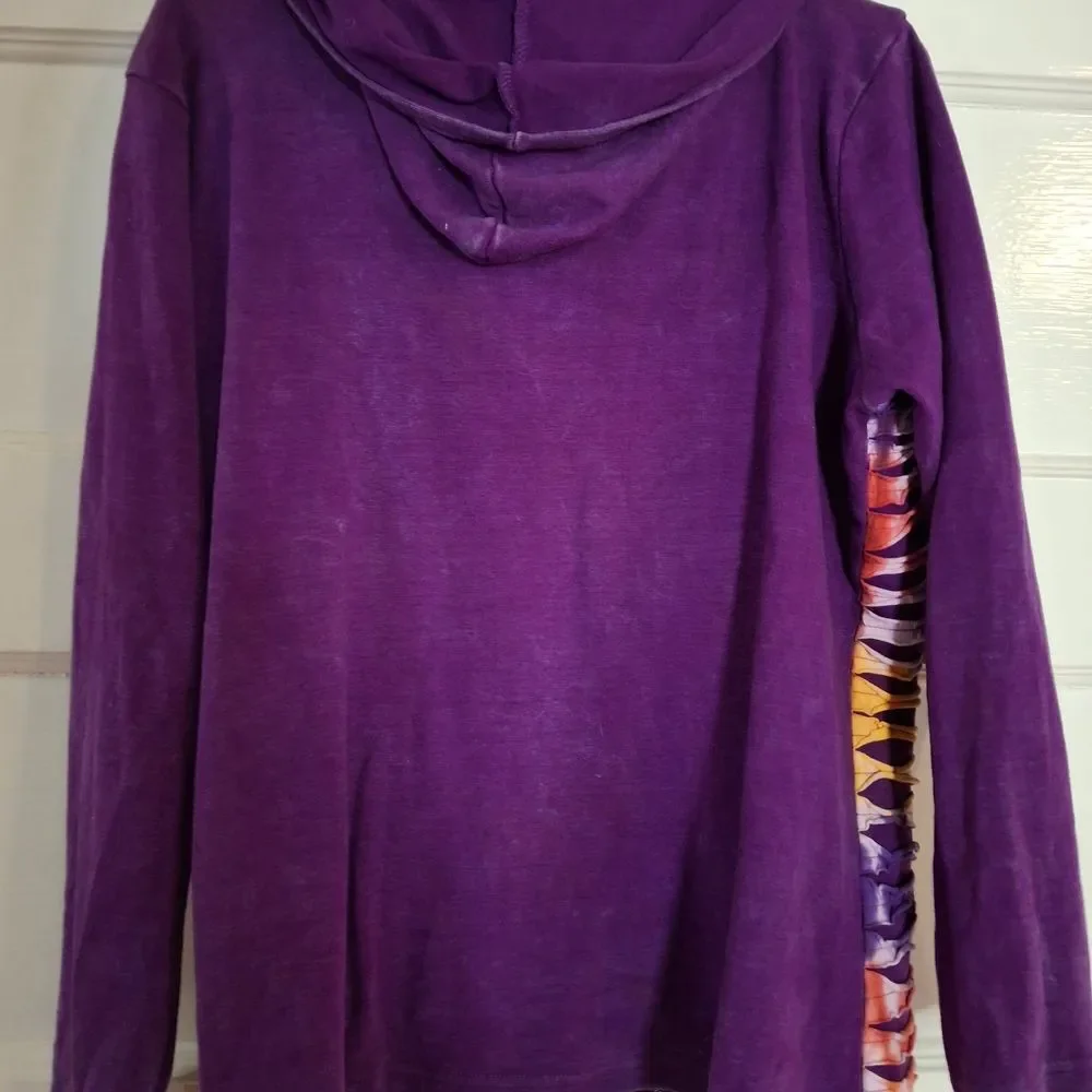 India Boutique Purple Multicolor Hoodie (Can373)